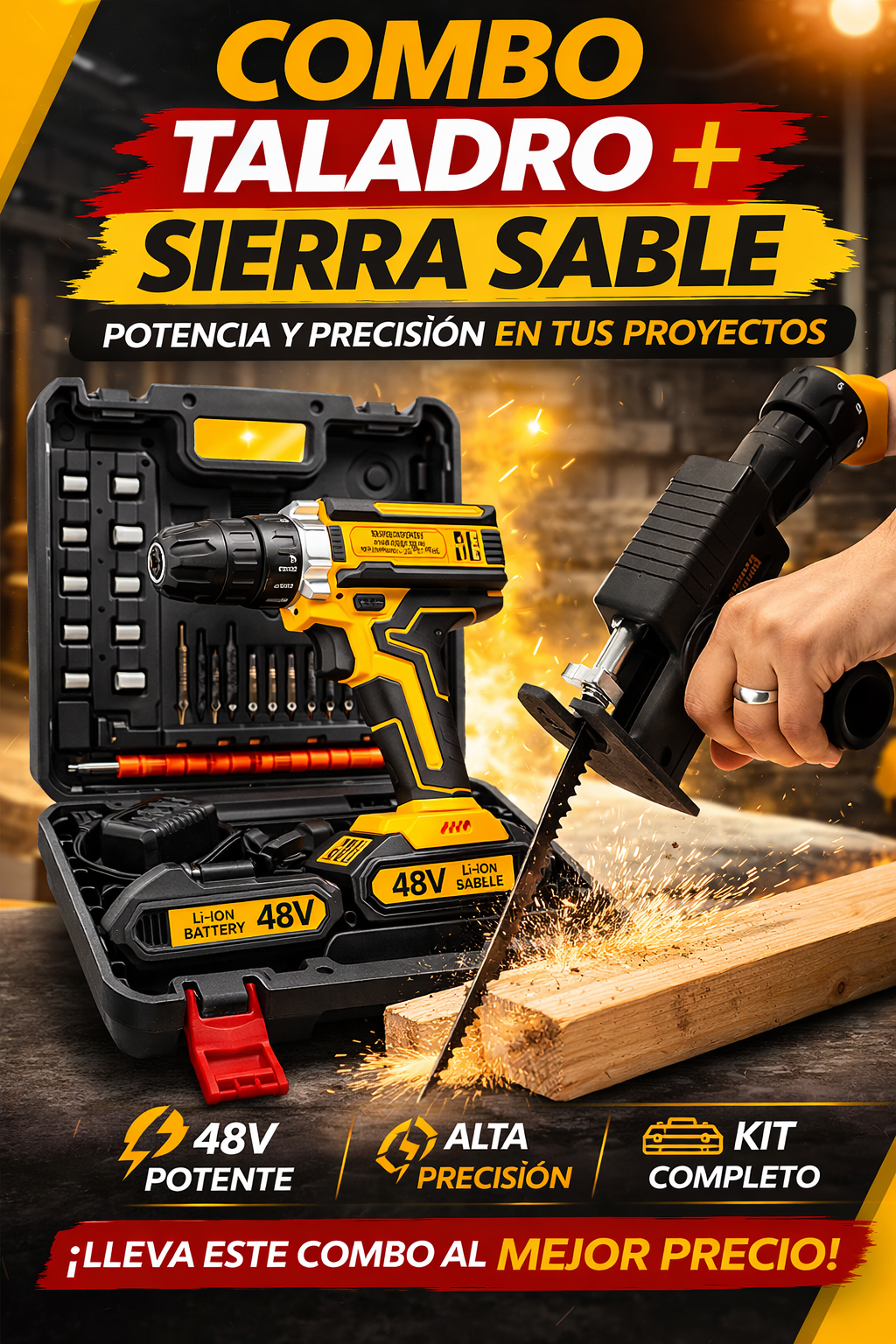 COMBO IMPARABLE 48V - PERFORA Y CORTA SIN LIMITES